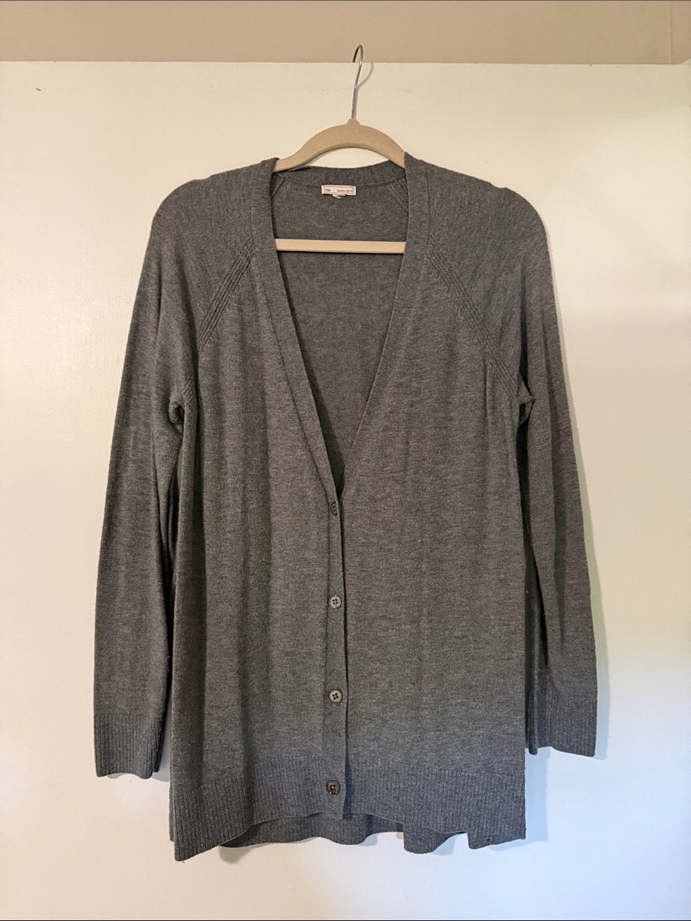 Gap Gray V-Neck Button Cardigan Sweater - Women